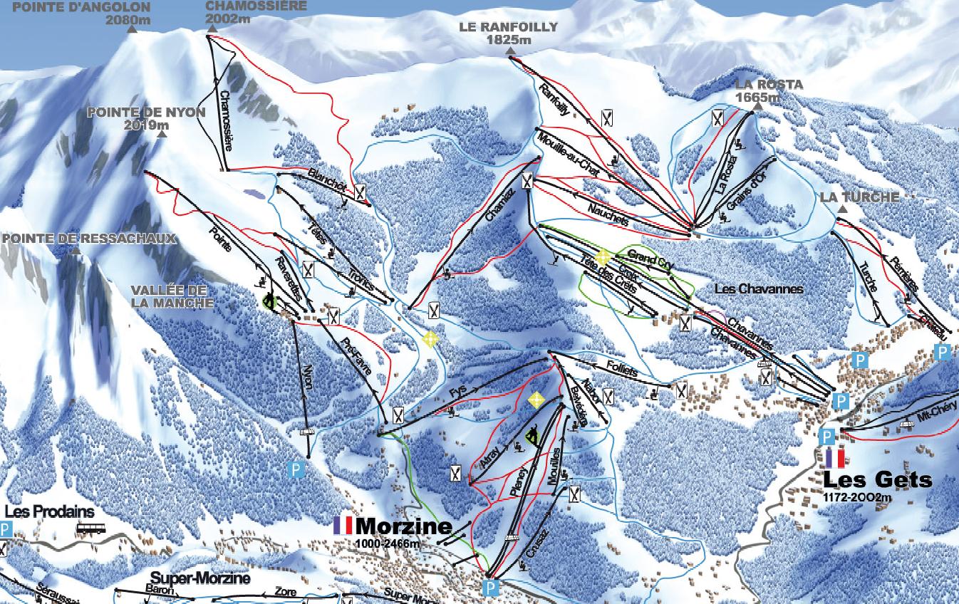 Mappa delle piste di Morzine
