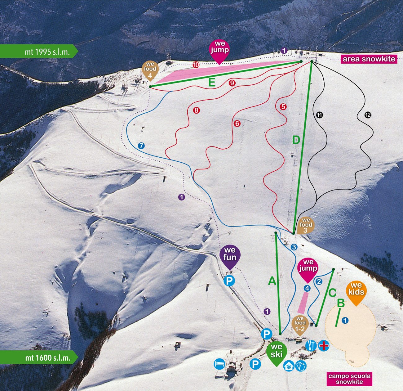 Mappa delle piste di Passo Lanciano - Majelletta