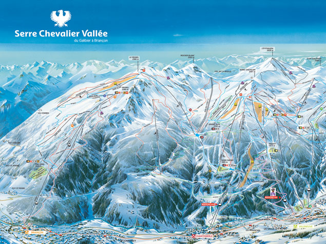 Mappa delle piste di Serre Chevalier