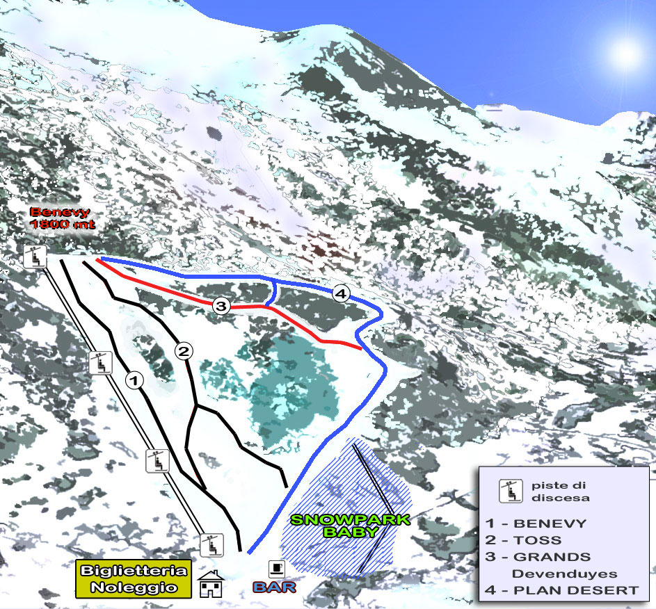 Mappa delle piste di Valgrisenche