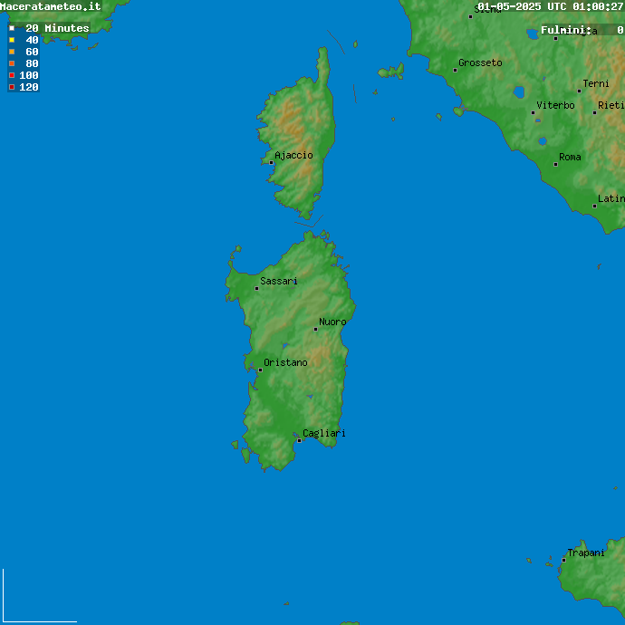 Immagine Fulmini Sardegna